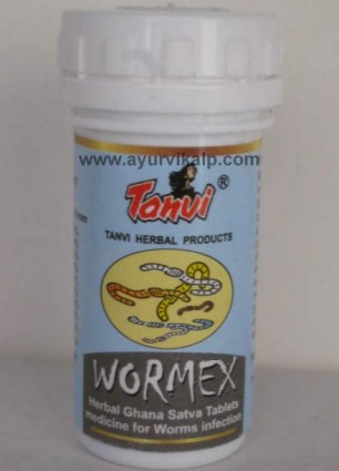 WORMEX Tanvi Herbal, 30 Ghana Satva Tablets, For Worms Infection